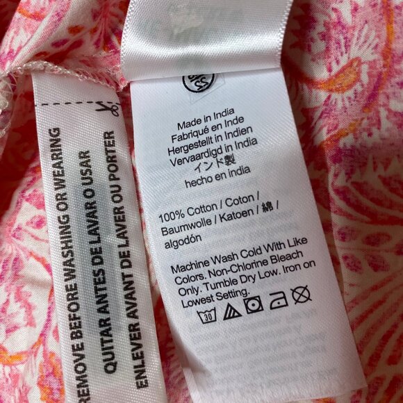 Sweet Girlhood Aesthetic Pink Babydoll J. Crew Dress 100% Cotton Puff Sleeves - Picture 9 of 9